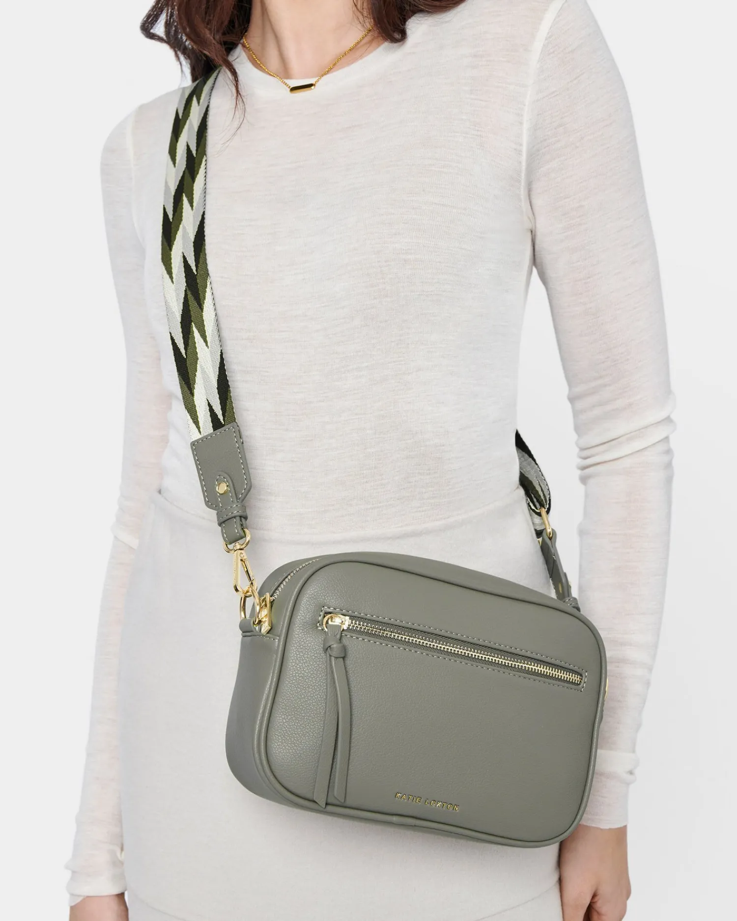 Katie Loxton Hallie Crossbody Bag Graphite Green Best