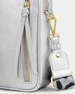 Katie Loxton Hallie Small Crossbody Bag Silver Sale