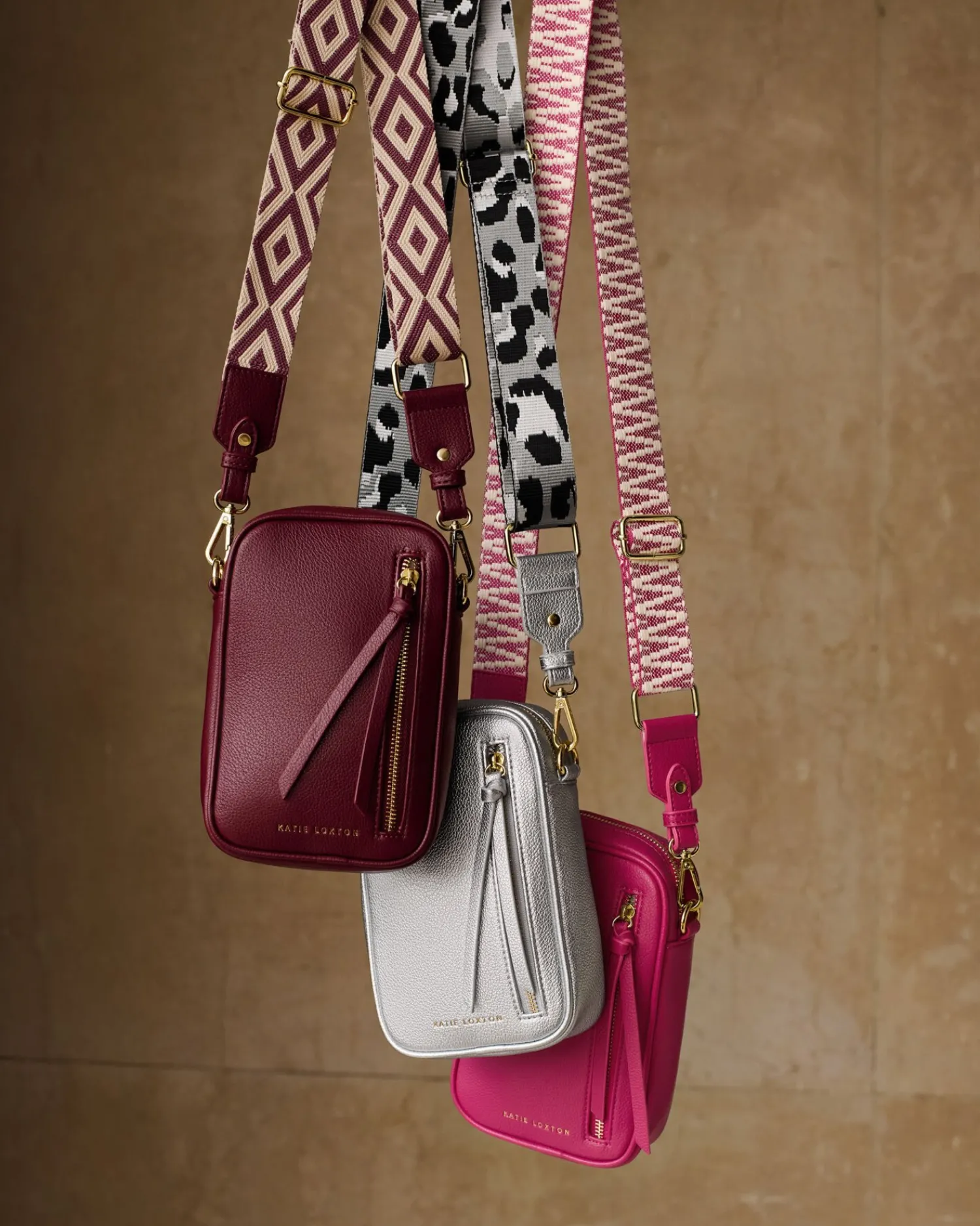 Katie Loxton Hallie Small Crossbody Bag Fuchsia Sale