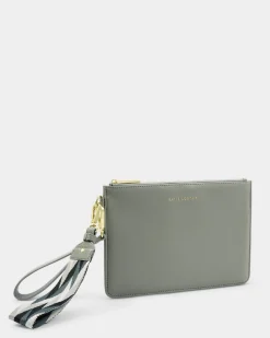 Katie Loxton Hallie Wristlet Pouch Graphite Green