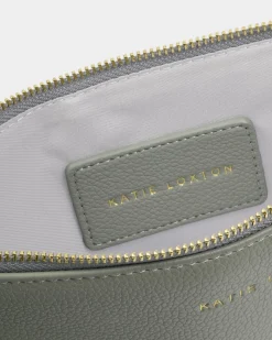 Katie Loxton Hallie Wristlet Pouch Graphite Green