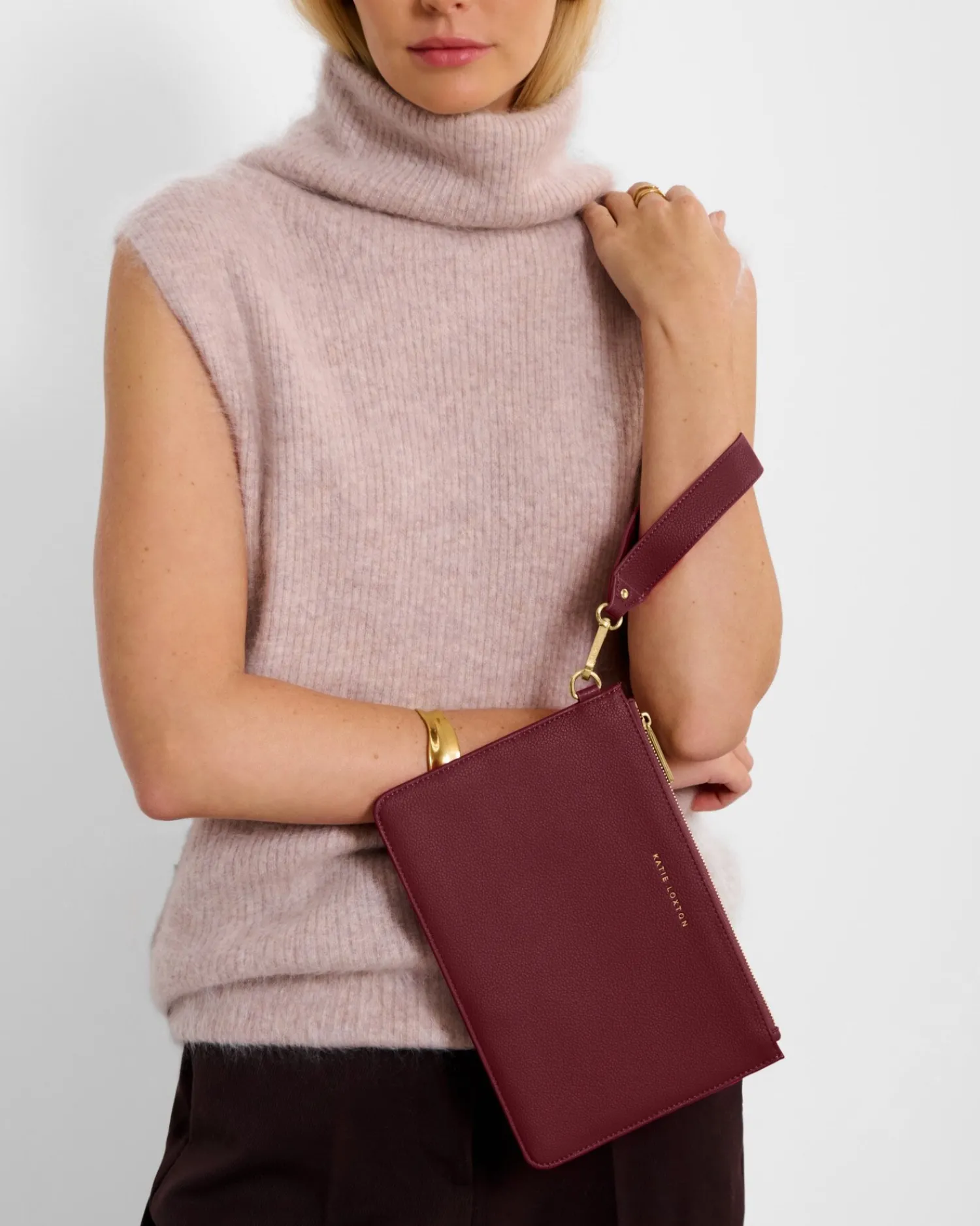 Katie Loxton Hallie Wristlet Pouch Cherry Discount