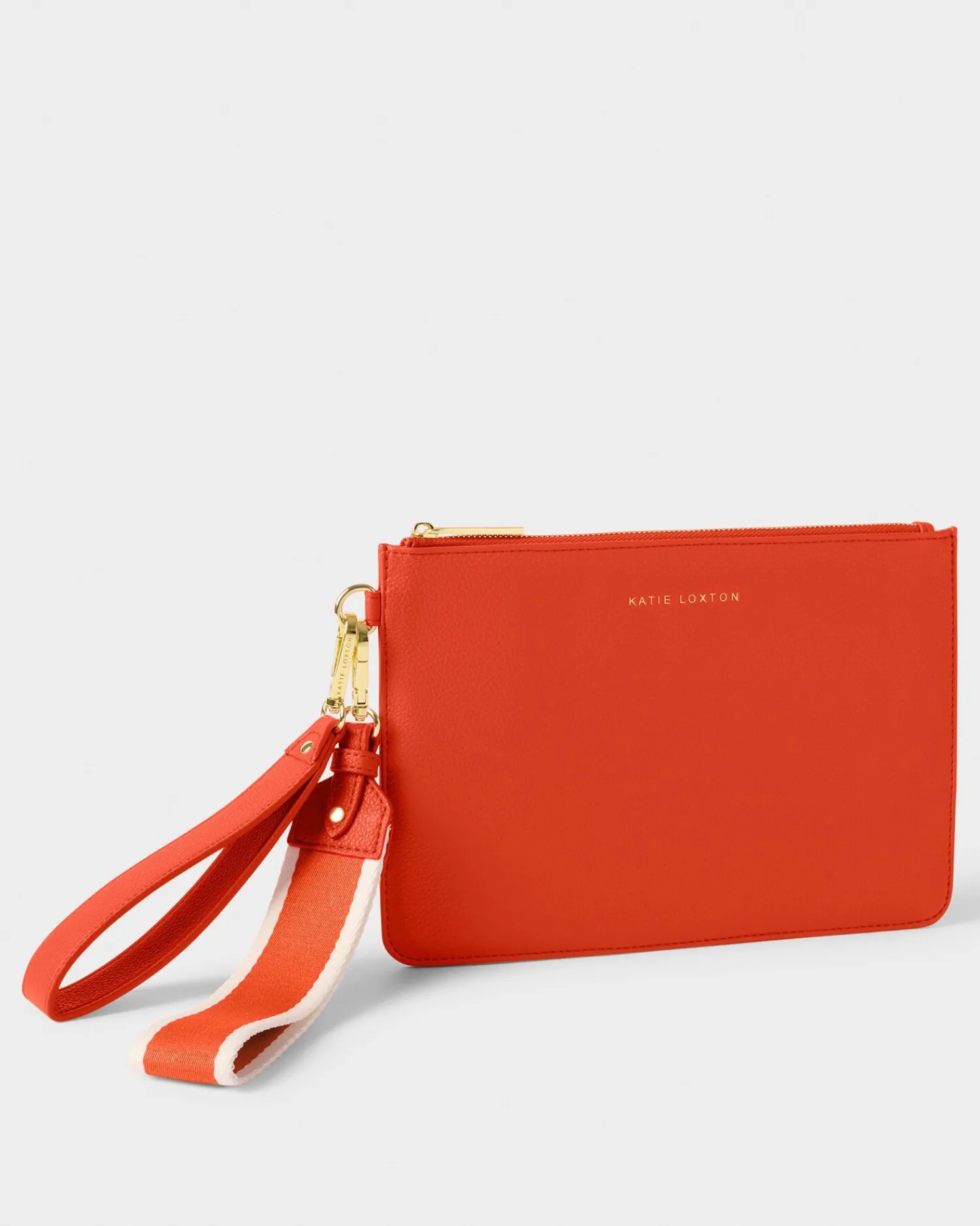 Katie Loxton Hallie Wristlet Pouch Deep Orange Outlet