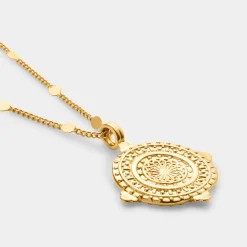 Katie Loxton Happiness' Waterproof Gold Antique Coin Necklace
