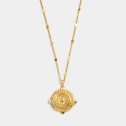 Katie Loxton Happiness' Waterproof Gold Antique Coin Necklace