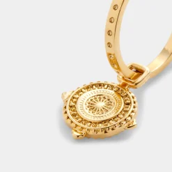 Katie Loxton Happiness' Waterproof Gold Antique Coin Hoop Earrings Best