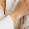 Katie Loxton Happiness' Waterproof Gold Antique Coin Bracelet Sale
