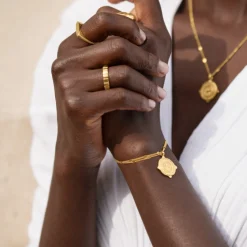 Katie Loxton Happiness' Waterproof Gold Antique Coin Bracelet Sale