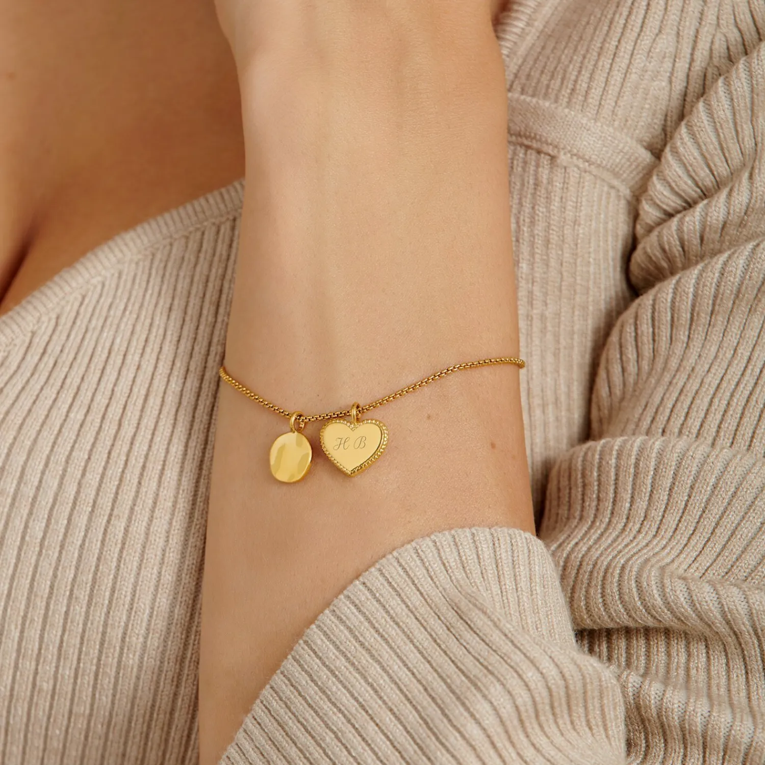Katie Loxton ' Waterproof Gold Charm Bracelet Happy Birthday Discount