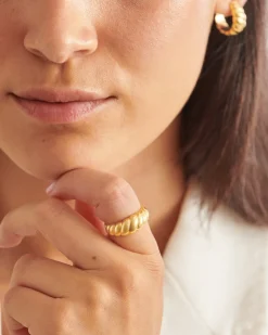 Katie Loxton Harper Twist Ring in Gold Sale