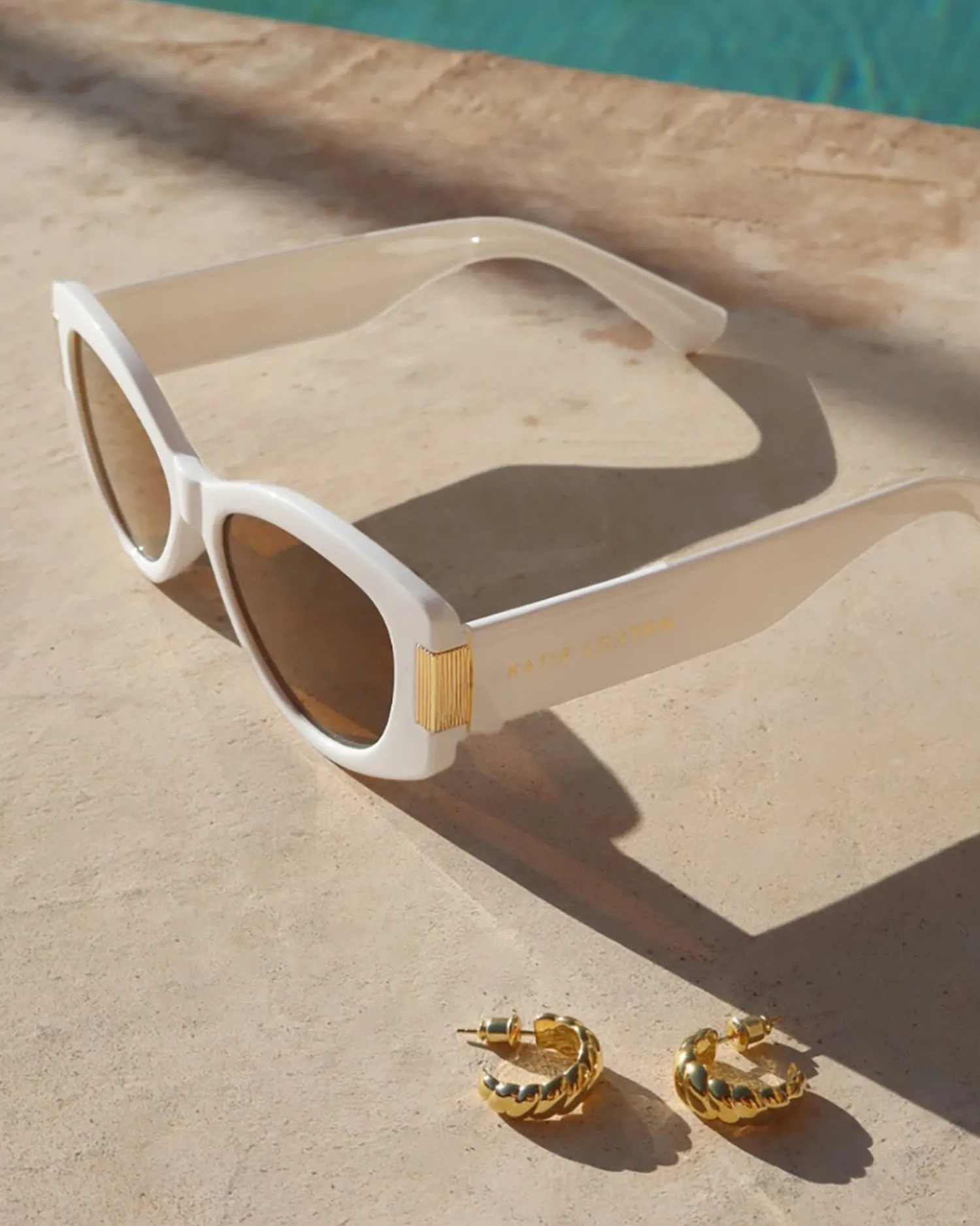 Katie Loxton Harper Waterproof Gold Twist Hoop Earrings Best