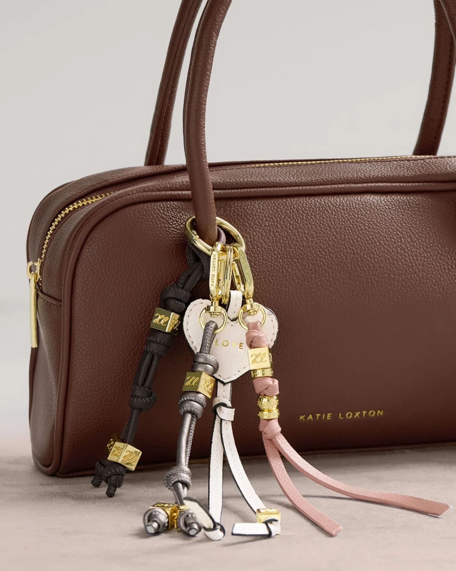 Katie Loxton Heart Bag Charm Keyring Love