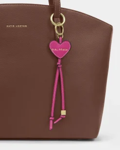 Katie Loxton Heart Bag Charm Keyring Girl Power Sale