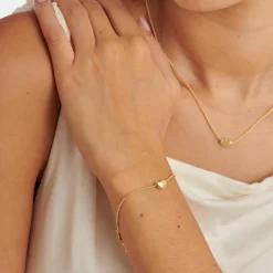 Katie Loxton Heart Of Gold Waterproof Charm Bracelet New