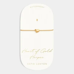 Katie Loxton Heart Of Gold Waterproof Charm Bracelet New