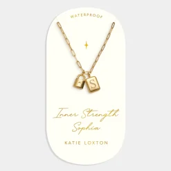 Katie Loxton ' Waterproof Gold Charm Necklace Inner Strength Online