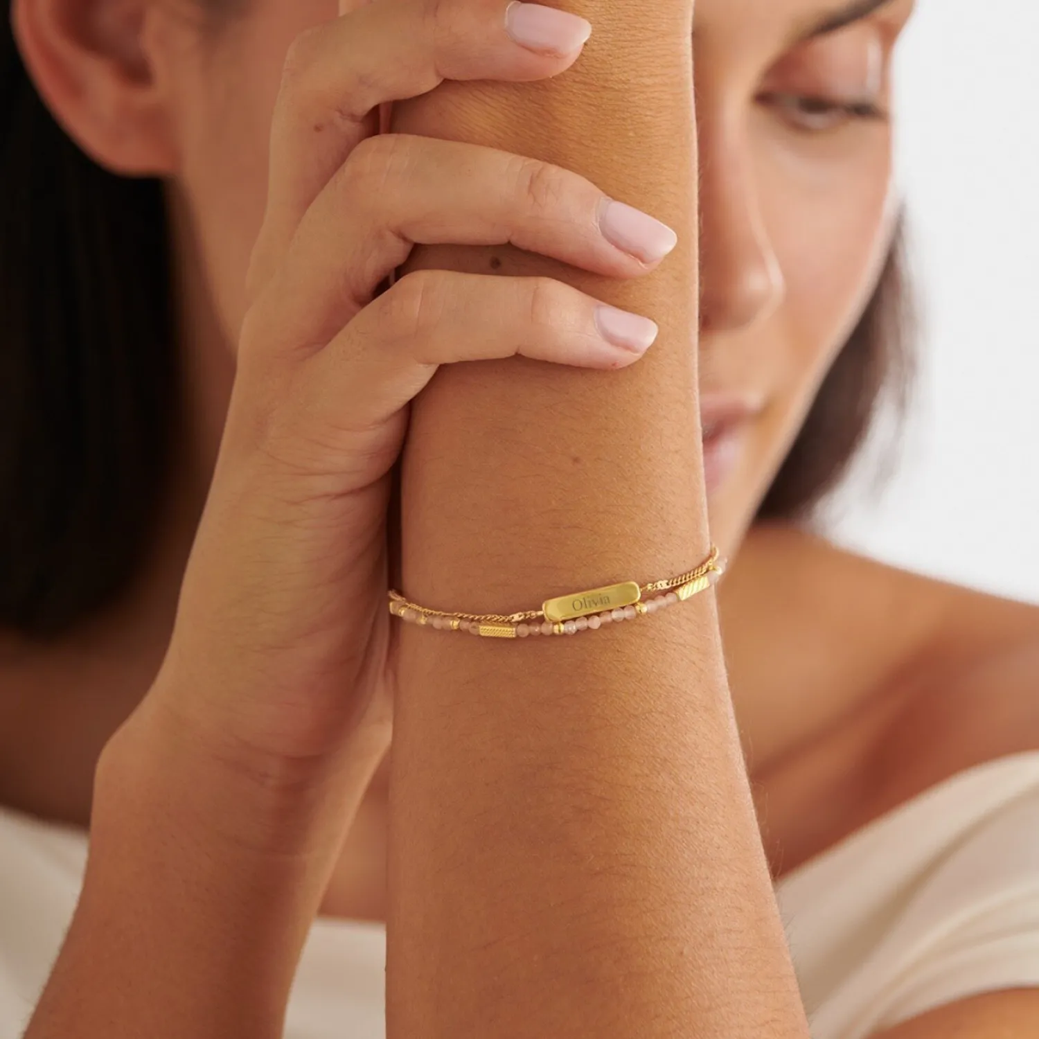 Katie Loxton ' Waterproof Gold Birthstone Bracelet July Online