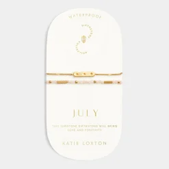 Katie Loxton ' Waterproof Gold Birthstone Bracelet July Online