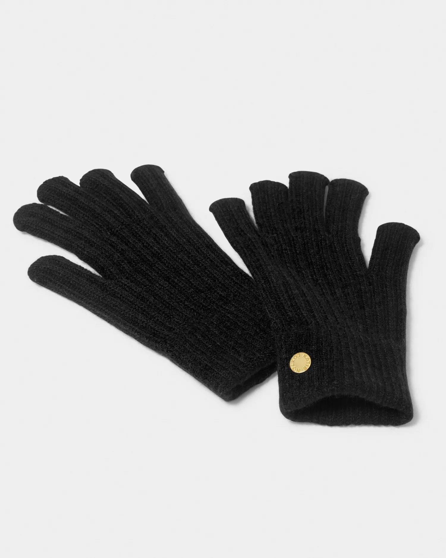 Katie Loxton Knitted Gloves Black New