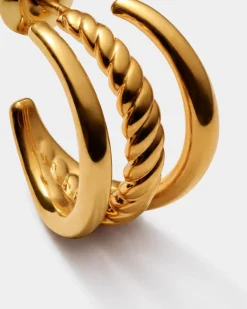 Katie Loxton Laia Waterproof Gold Illusion Hoop Earrings Hot