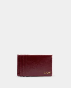 Katie Loxton Laila Patent Crackle Card Holder Cherry