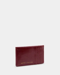 Katie Loxton Laila Patent Crackle Card Holder Cherry
