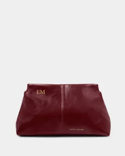 Katie Loxton Laila Patent Crackle Clutch Cherry Sale