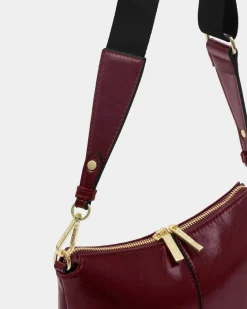 Katie Loxton Laila Patent Crackle Crossbody Bag Cherry