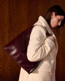 Katie Loxton Laila Patent Crackle Shoulder Bag Cherry Clearance