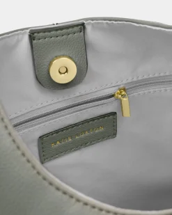 Katie Loxton Laila Shoulder Bag Graphite Green New