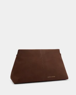 Katie Loxton Laila Suedette Clutch Chocolate