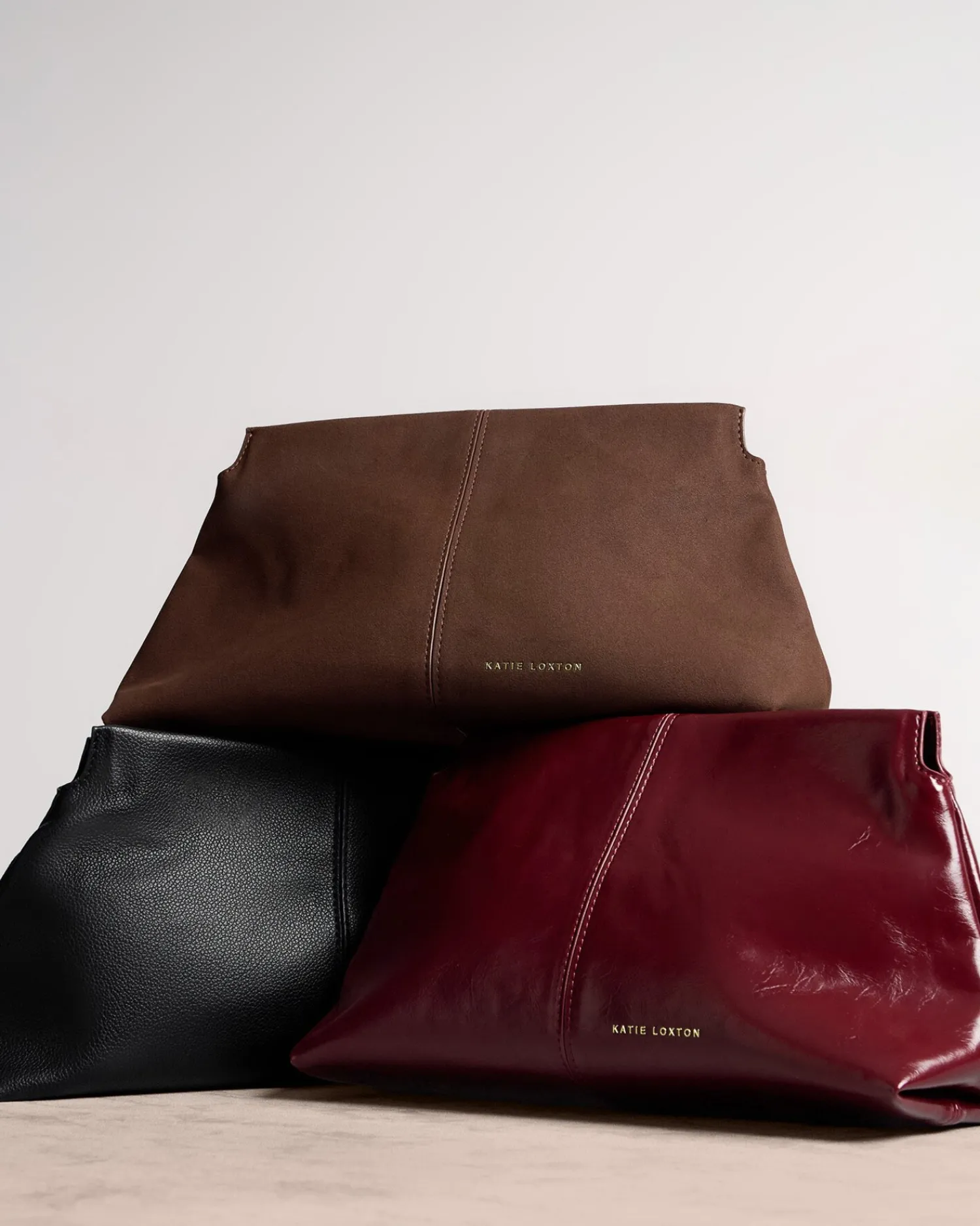 Katie Loxton Laila Suedette Clutch Chocolate