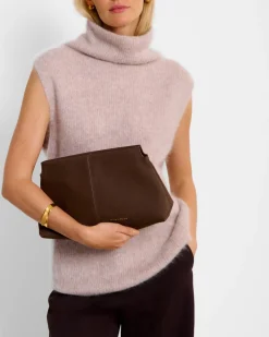 Katie Loxton Laila Suedette Clutch Chocolate