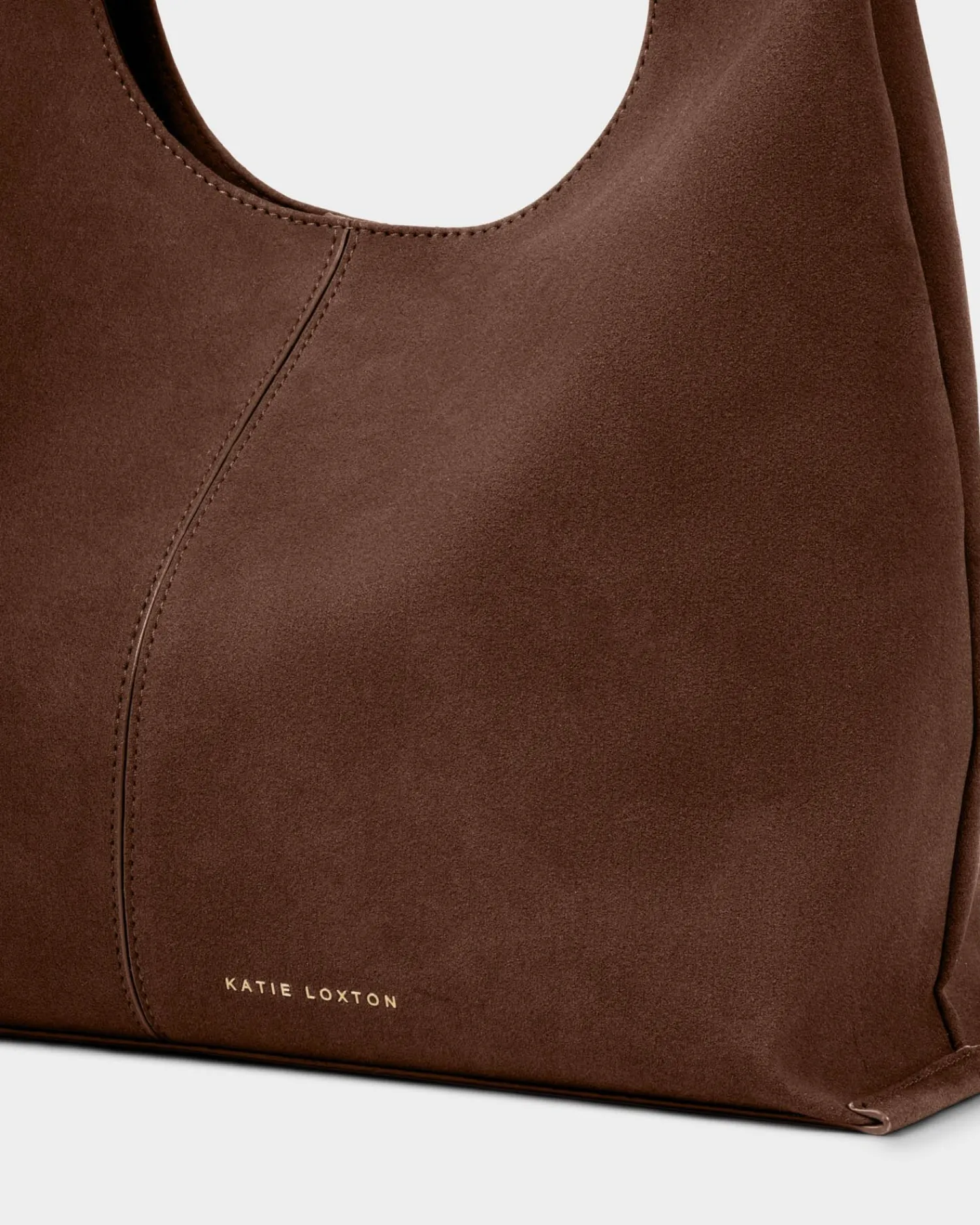 Katie Loxton Laila Suedette Shoulder Bag Dark Chocolate New
