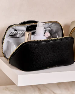 Katie Loxton Large Make Up & Wash Bag Black Clearance