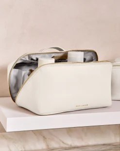 Katie Loxton Large Make Up & Wash Bag Off White Clearance