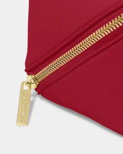 Katie Loxton Large Make Up & Wash Bag Garnet Red Discount