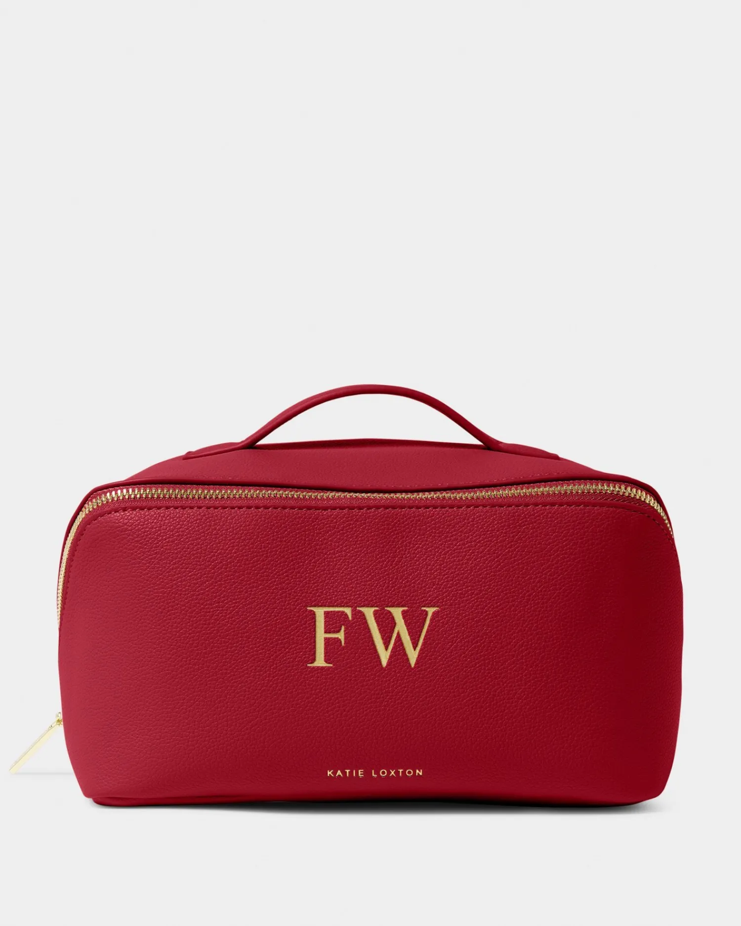 Katie Loxton Large Make Up & Wash Bag Garnet Red Discount