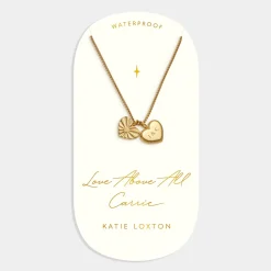 Katie Loxton ' Waterproof Gold Charm Necklace Love Above All