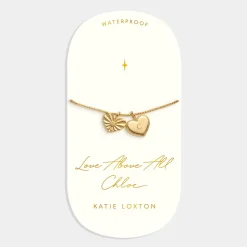 Katie Loxton ' Waterproof Gold Charm Bracelet Love Above All Online