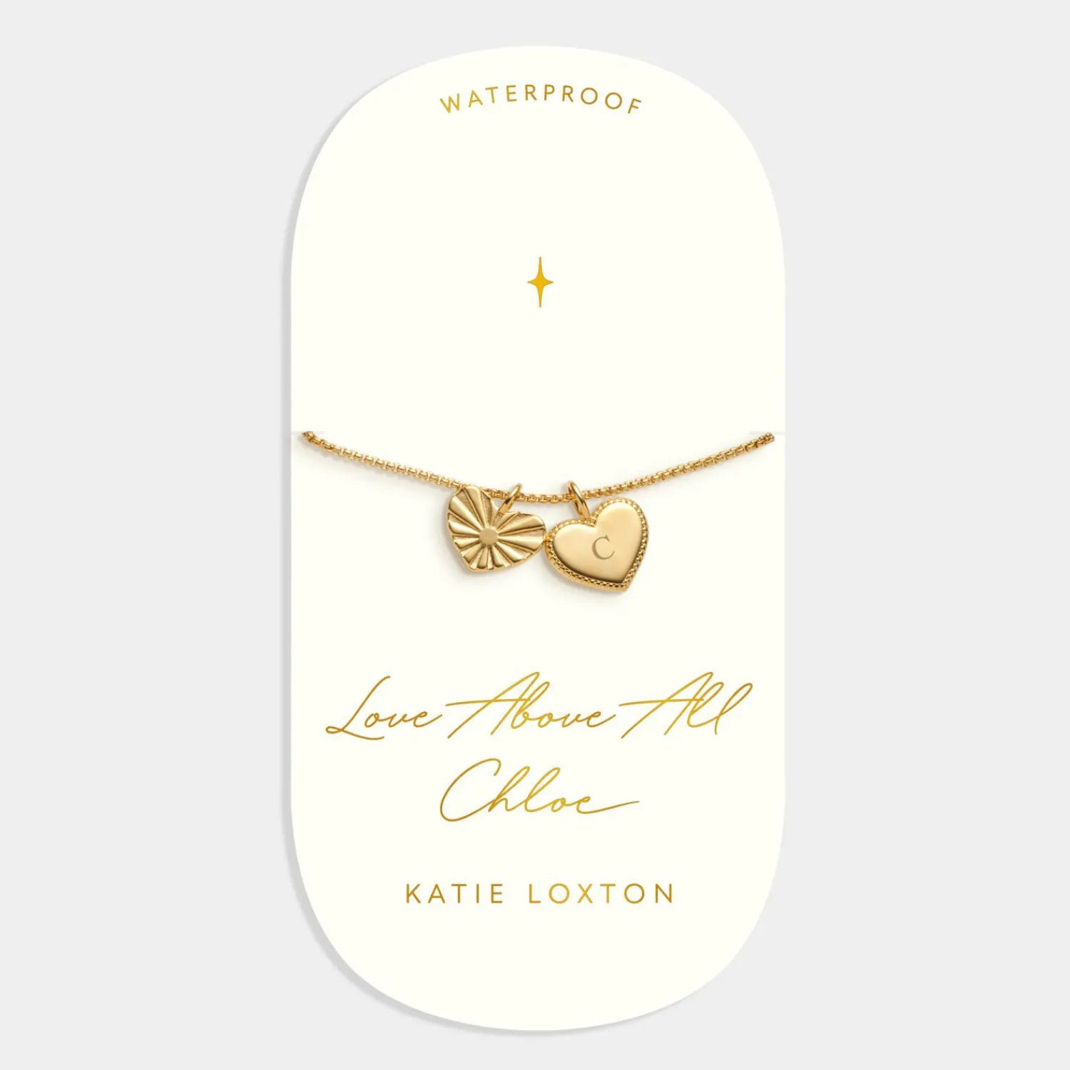 Katie Loxton ' Waterproof Gold Charm Bracelet Love Above All Online
