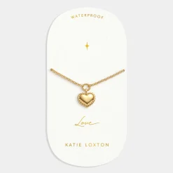 Katie Loxton Love' Waterproof Gold Heart Bracelet Discount