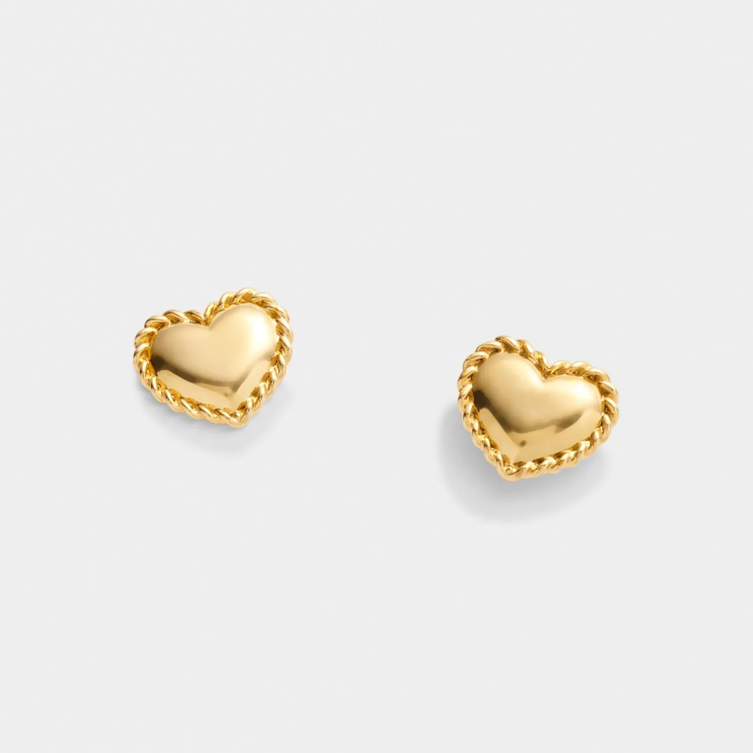 Katie Loxton Love' Waterproof Gold Heart Earrings New