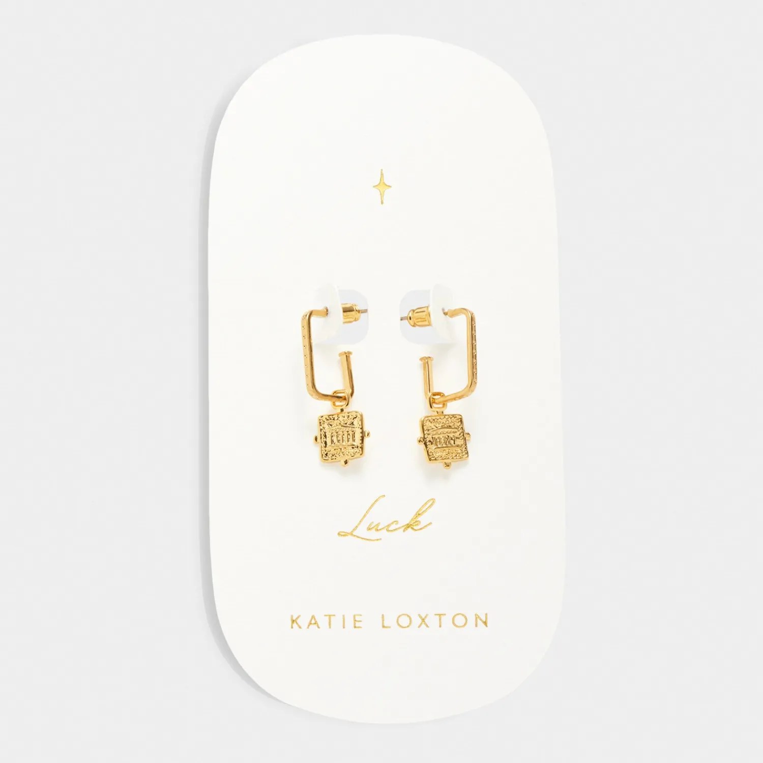 Katie Loxton Luck' Waterproof Gold Antique Coin Hoop Earrings