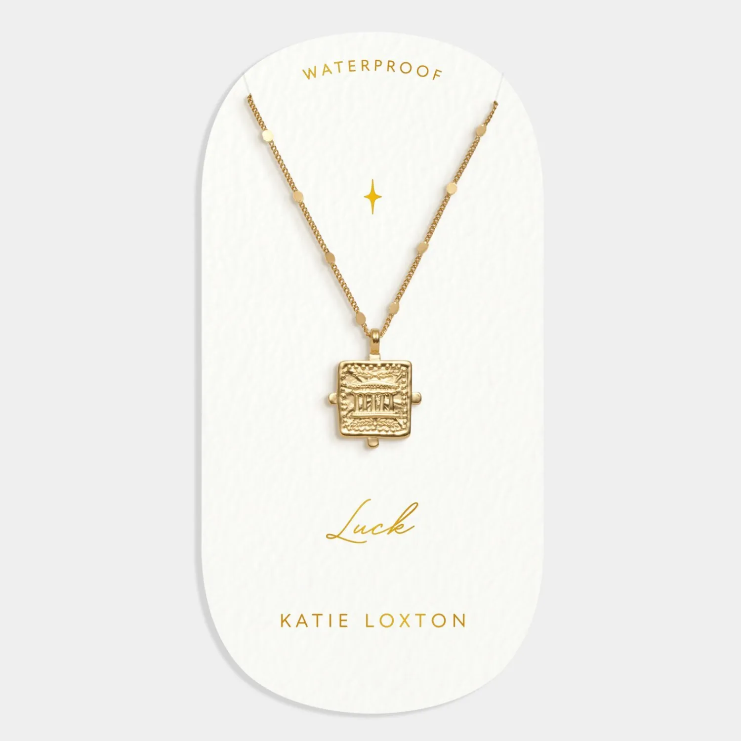 Katie Loxton Luck' Waterproof Gold Antique Coin Necklace Online