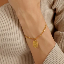 Katie Loxton Luck' Waterproof Gold Antique Coin Bracelet Discount