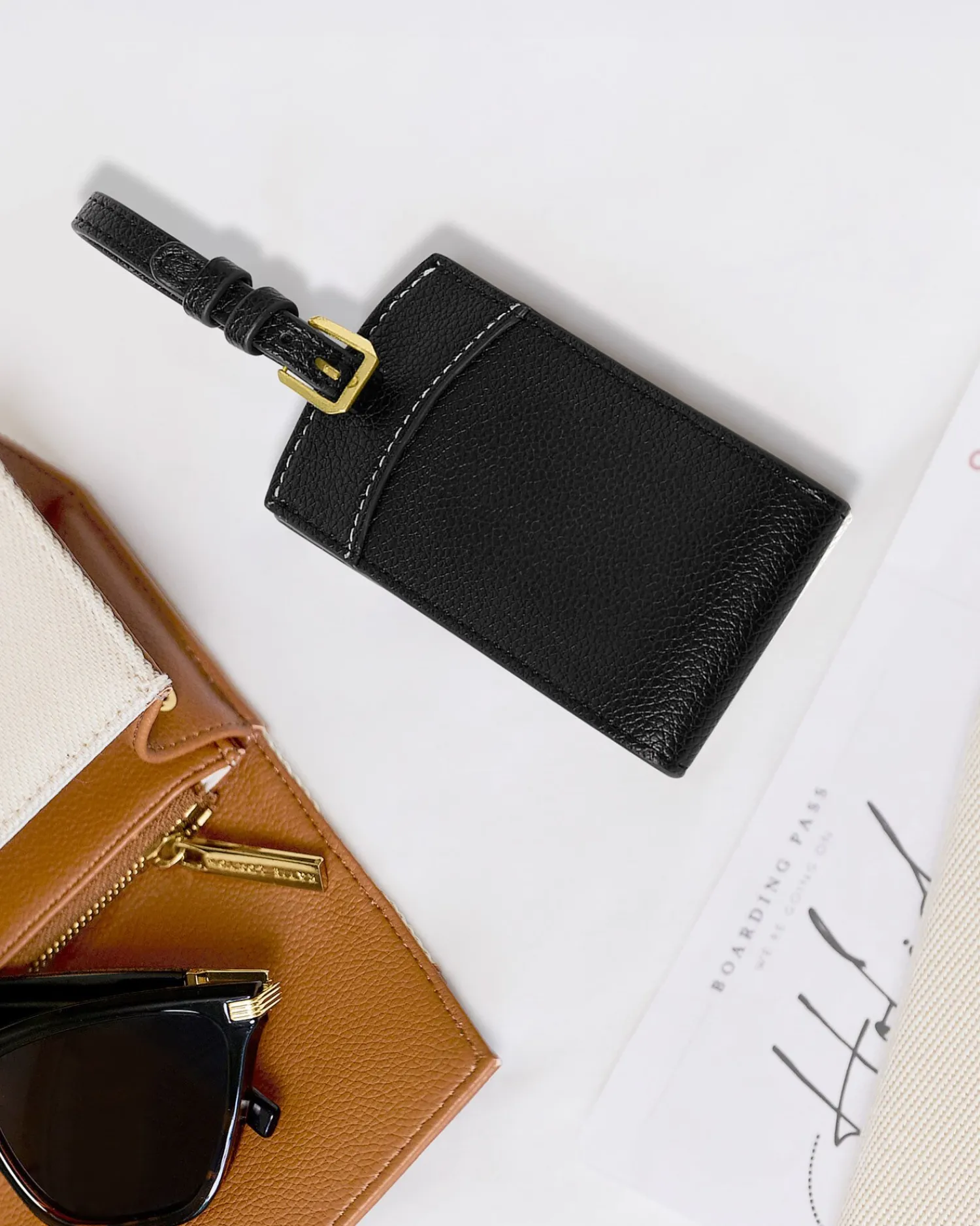 Katie Loxton Luggage Tag Black Best