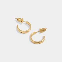 Katie Loxton Luna Waterproof Gold Hoop Earrings Discount