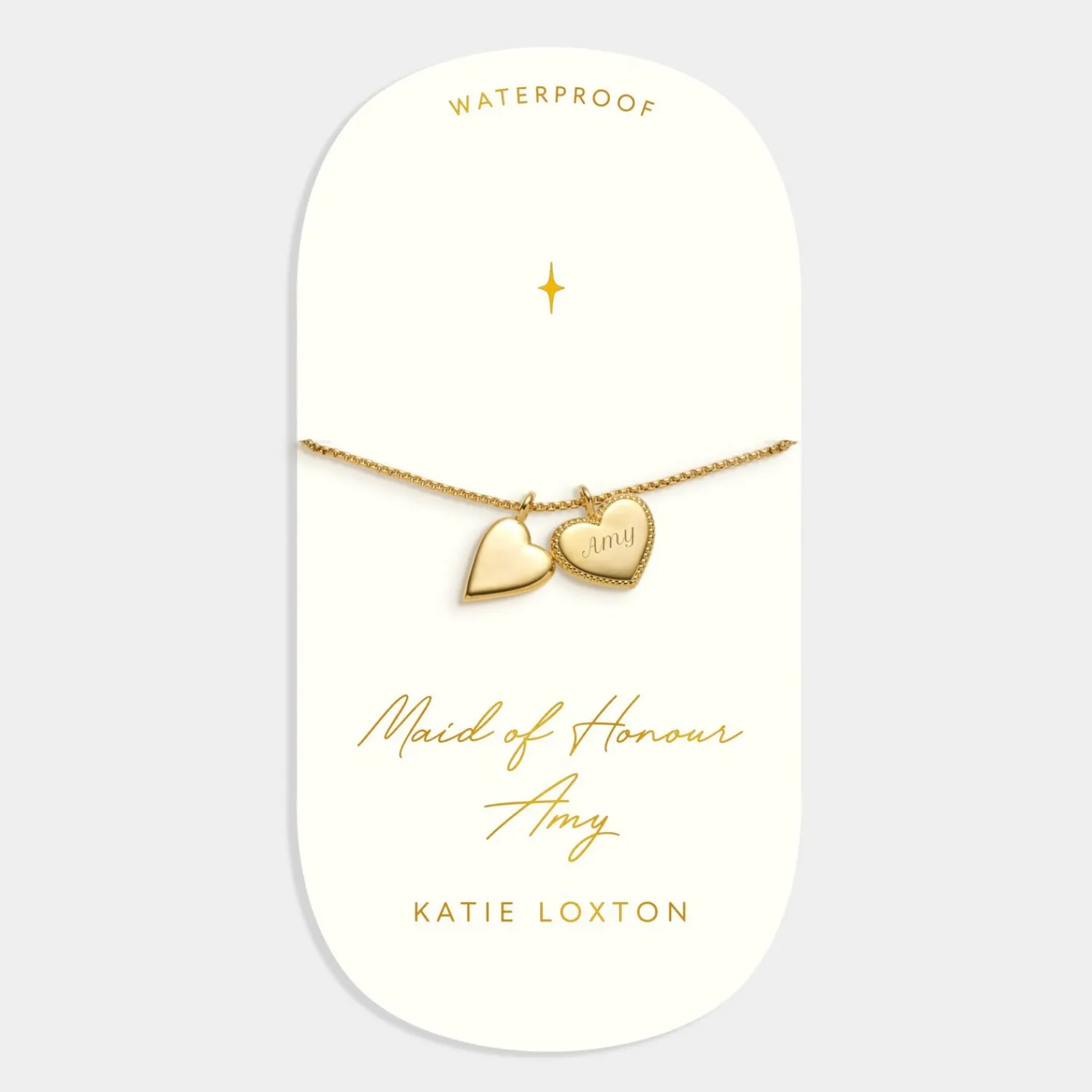 Katie Loxton ' Waterproof Gold Bridal Charm Bracelet Maid Of Honour Discount