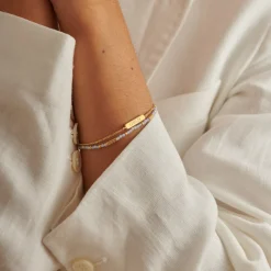 Katie Loxton ' Waterproof Gold Birthstone Bracelet March Sale